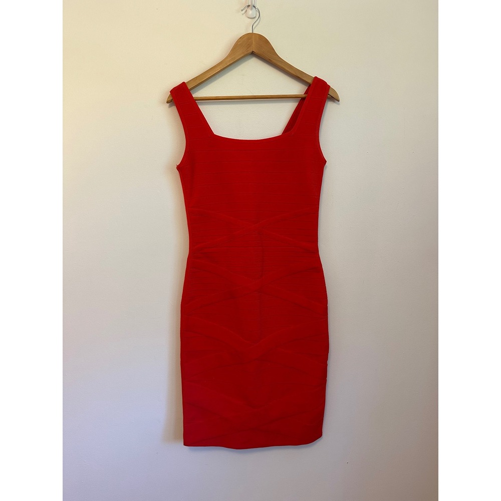 Dress The Population Red Bandage Bodycon Dress | Size Medium